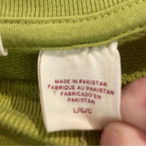 LEVI’S Sz L Vintage Crewneck  Flower Motif Pull On Cropped Sweatshirt Top NEW - Picture 9 of 12